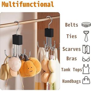 Organizzatori per Armadio Salvaspazio con Ganci Girevoli a 360 Gradi, Capacità 36 Articoli, Appendiabiti per Canotte e Reggiseni - Product Image 2