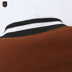 Casual Street Wear Wool Body Jacket Letterman Style Contrast Sleeves <b>Covered</b> <b>Button</b> Front Lightweight Comfortable Fit Daily Wear - Product Image 4