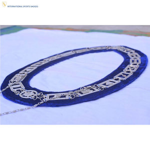 High Quality Eco-Friendly Customizable Masonic <b>Chain</b> Collar with Safety Pin Heavy Weight Velvet Embroidery - Product Image 3