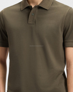 Camiseta de polo para hombre Camiseta de polo bordada de algodón para hombre Camiseta transpirable de diseño y tamaño personalizado - Product Image 3