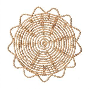 Sous-plats en rotin en forme de fleur, prix abordable, vente en gros, décoration rustique pour table de dîner, tissés à la main, pour mariage et fête - Product Image 1