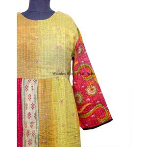 Vestido de algodón estampado multicolor a la moda, ropa de fiesta, precio al por mayor, fabricación para tiendas de ropa femenina. - Product Image 2