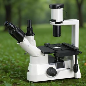 Microscope trinoculaire inversé 40x-800x à contraste de phase, longue distance de travail - Product Image 3