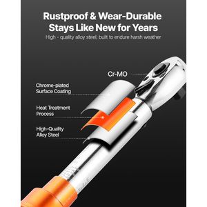 Set di chiavi dinamometriche a scatto con attacco da 1/4 di pollice, 20-200 libbre (22,6 N.m), 72 denti, doppia direzione, doppia scala, precisione del 3%, kit di utensili di alta precisione - Product Image 5