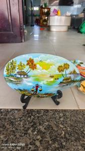 Hermosas conchas de vieira pintadas a mano con paisajes vietnamitas, decoración creativa para el hogar y regalos. - Product Image 3