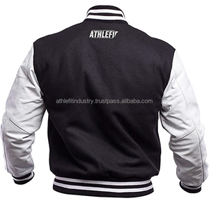 Chaqueta Universitaria Personalizada para Hombre, Cuello Alto, Alta Calidad, Servicio OEM al por Mayor, Diseño en Blanco, Industria Deportiva - Product Image 6