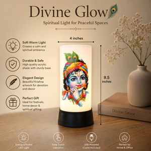 Baby Krishna LED <b>Table</b> <b>Lamp</b> Bal Gopal Night Light Spiritual Decorative Bedroom Temple Home Gift Ambient Mood Lighting 9.5 Inch - Product Image 5