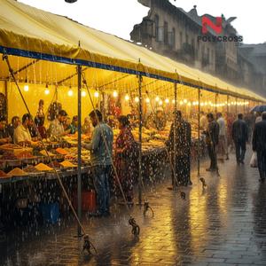 Bâche de marché imperméable et résistante aux UV, pare-pluie et coupe-vent, sur mesure - Product Image 5