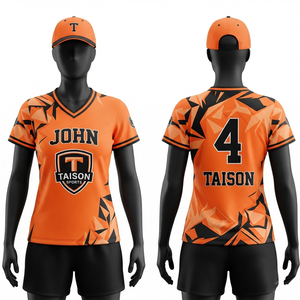 Camiseta de Lacrosse para Hombre, 240 GSM, Malla de Poliéster que Absorbe la Humedad, Panel Lateral Naranja y Negro, Logotipo Personalizado Impreso, Ropa de Equipo, Antibacteriana - Product Image 1