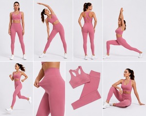 Débardeur de yoga pour femme à dos croisé |   Soutien-gorge de sport rembourré |   Extensible dans 4 directions |   Évacuation de l'humidité |   Vêtements de sport personnalisés OEM - Product Image 3