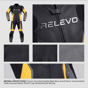 <b>Waterproof</b> Motorcycle Racing <b>Suit</b> for <b>Men</b> Premium Leather Motorbike Riding <b>Suit</b> with CE Protective Armor Durable Construction - Product Image 5