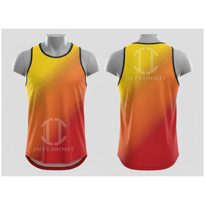 Men's Heat-Transfer Printed Crew Neck 100% Cotton Knitted Breathable Anti-UV Quick Dry Casual Sporty <b>Workout</b> <b>Tank</b> <b>Top</b> - Product Image 4