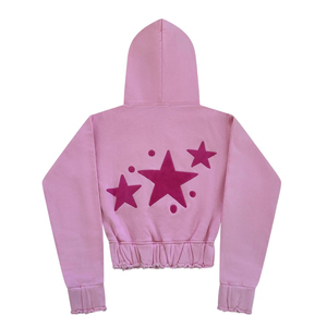 Survêtement personnalisé pour femme – Hoodie brodé avec appliqués effet vieilli – Tenue d'hiver streetwear oversize en coton et polyester - Product Image 5