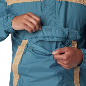 Direct Factory Supply <b>Men</b> Color Block Hooded Windbreaker <b>Jacket</b> Half Zip Lightweight Trendy Outdoor <b>Running</b> Hiking Windproof - Product Image 3