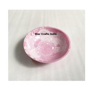 Tazón de Resina para Ensalada de Diseño Estándar, Hecho a Mano, Pulido, Ecológico, Estilo Japandi, con Cucharas, Color y Forma Personalizables, Regalo de Boda - Product Image 2