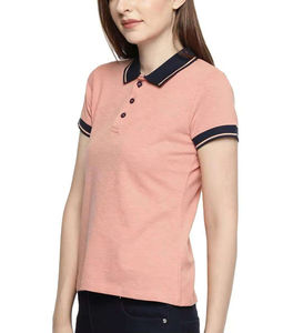 Chemises polo pour femmes en gros, personnalisées, de haute qualité, en coton uni, pour le travail, pour l'été, chemises polo de golf pour femmes - Product Image 4