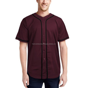 Vente en gros d'usine Maillots de baseball et de softball taille et couleur personnalisées demi-manches chemises à motifs vierges pour adultes - Product Image 1