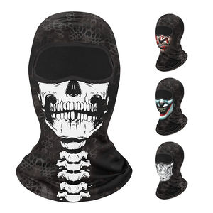 Masque intégral de moto noir pas cher en polyester avec impression 3D par sublimation, Sturmhaube fantôme, masques de ski design, cagoule tête de mort - Product Image 4