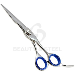Tijeras profesionales plateadas para entresacar el cabello con 12 dientes anchos para texturizar con audacia y un rendimiento de mezcla perfecto - Product Image 1
