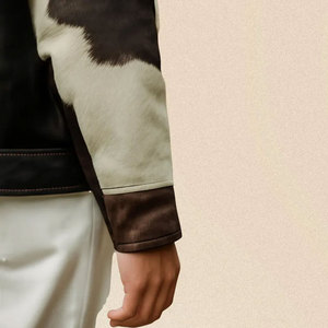 Chaquetas de cuero de cabra marrón personalizadas para invierno, chaquetas de cuero genuino para hombre y mujer, a la venta, a la moda. - Product Image 5