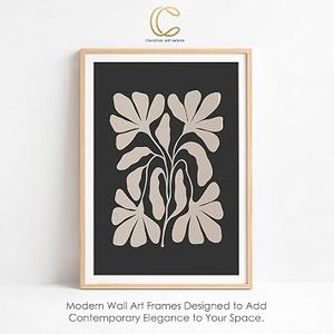 Cadre mural flottant en bois massif, style musée d'art, fait main, design vintage moderne - Product Image 4