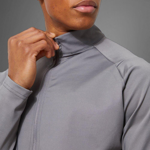 Veste polaire grise pour homme, col montant, fermeture éclair, style sportif, couleur unie, polyester, vêtement d'automne, coupe régulière, style slim - Product Image 3