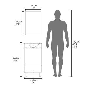 Mobile da Bagno Bianco Saratoga con 2 Ante, Eleganti Mobili per Bagno - Product Image 6