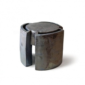 Taburete de Aluminio de Alta Calidad y Lujo, Muebles de Primera Calidad, Taburete Metálico con Acabado Dorado, Otomanas de Latón - Product Image 4