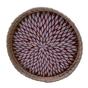 ถาดหวายทรงกลมฝังมุก - Product Image 3