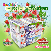 Bonbons en gros personnalisés sous marque privée, chewing-gum fruité super frais, boîte de 30 pièces, collations quotidiennes à mâcher au Xylitol
