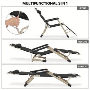 Sedia da Spiaggia Black Deck - Product Image 5