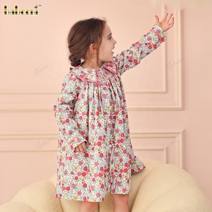 Vestido Floral Estampado ODM para Niñas, Otoño, Casual, Ecológico, 100% Algodón, Fruncido, Fabricante Mayorista, OEKO-TEX - Product Image 2