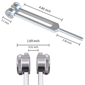 Diapasons en acier 128 Hz pour la thérapie manuelle, kit chirurgical pour usage clinique, diapason de fréquence certifié CE, garantie 5 ans - Product Image 5