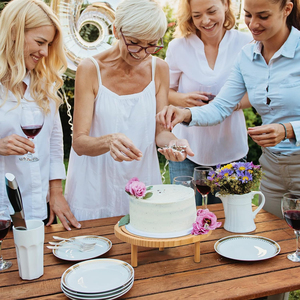 Round Glass <b>Cake</b> <b>Stand</b> With Elegant Pedestal BASE Perfect For Dessert Table Display Wedding Reception Birthday Party - Product Image 6