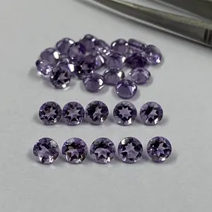 Sale! Best AAA++ Quality 6mm Natural Faceted Round Cut Loose Gemstones Brazil Amethyst From Manufacturer Supplier