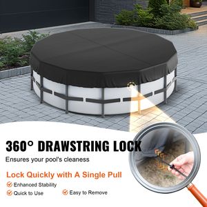 Copertura Solare Rotonda in PVC da 4,5 m per Piscine Fuori Terra, Copertura di Sicurezza Invernale con Design a Coulisse, Tessuto Oxford 420D, Materiale PC - Product Image 5