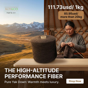 Hilo de Lana de Yak 100% Puro, Origen Mongolia, Nm22/2, Ecológico, para Tejer a Mano, Venta al Por Mayor - Product Image 2