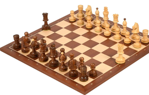 Piezas de Ajedrez Profesionales para Torneos Nacionales Rumano-Húngaros, Rey de 3.8 pulgadas en Madera de Sheesham y Boxwood al Mejor Precio - Product Image 3