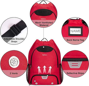 Sac à dos de sport en nylon 30-40L personnalisable, nouveaux designs, pour football, basketball, volleyball, avec compartiment séparé pour chaussures et ballon - Product Image 3