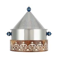 Chauffe-plat de luxe en acier inoxydable martelé avec support, couvercle et support pour louche, pour service buffet et plats de service, vaisselle haut de gamme