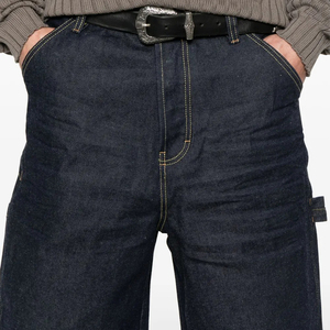 Pantalones Cortos de Mezclilla Casuales para Hombre, Corte Ajustado, Verano, Tela de Algodón, Moda Urbana, Servicio OEM, Logotipo Personalizado - Product Image 5