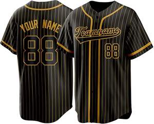 Maillot de baseball personnalisé en coton biologique respirant à manches courtes avec broderie - Product Image 6