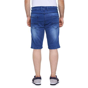 Pantalones Cortos de Mezclilla Azules Brillantes Personalizados para Hombre, Pantalones Cortos de Jean de Verano, Corte Recto Informal, Ropa de Calle para Uso Diario - Product Image 2