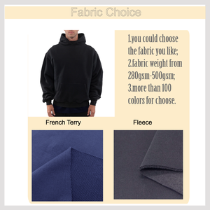 Sweat-shirt à capuche en molleton pour homme avec logo personnalisé, coupe classique, couleur unie, coton, vêtement décontracté d'automne, design imprimé sur le devant, respectueux de l'environnement - Product Image 5