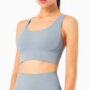 Custom Wholesale Seamless Women’s Seamless Yoga Sports Bra – Medium Support <b>Padded</b> Activewear Crop Top - Product Image 1