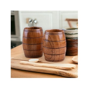 Natural Wooden Wine Mug Handmade Modern American Style Large Capacity Gift <b>Cup</b> for Hot and <b>Cold</b> Beverages Sustainable Drinkware - Product Image 3