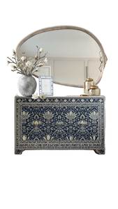 Cómoda de Lujo con Incrustaciones de Hueso para Almacenamiento de Especias y Joyas, Mueble Multifuncional Hecho a Mano y Ecológico para Cocina, Dormitorio o Escritorio - Product Image 6