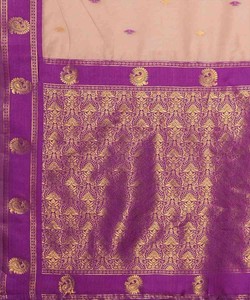 Sari Elegante Más Vendido para Mujer, Blusa de Diseñador, Última Colección Étnica para Fiestas, Sari de Seda Morado para Mujer a Bajo Precio 85080 - Product Image 4
