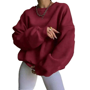Sudaderas con capucha de felpa para mujer, cuello redondo, con logo personalizado, sudaderas con capucha tipo jersey para mujer, sudaderas extragrandes para mujer - Product Image 4