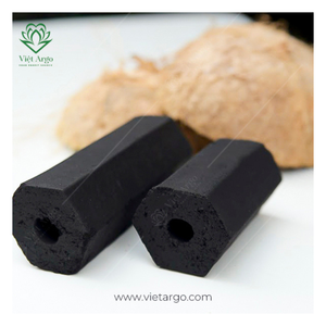 Briquetas de Carbón de Cáscara de Coco de Alta Densidad, Prensadas a Máquina, Forma Hexagonal, para Barbacoa y Hookah, con Empaque Personalizado - Product Image 1